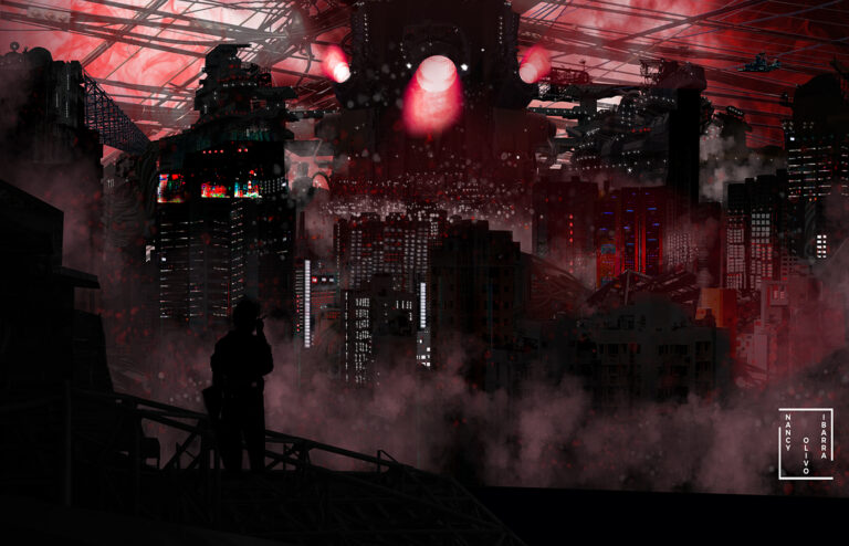 Ciudad futurista Cyberpunk